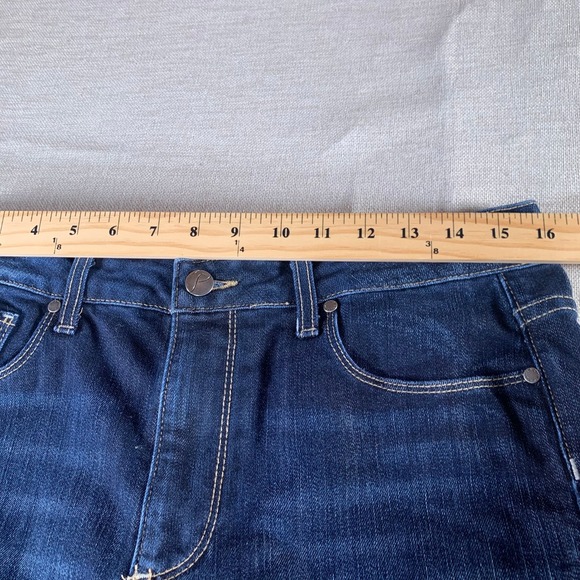 Paige Premium Denim Rising Glen Dark Wash Flare Jeans Size 31 Made in USA - Picture 4 of 14